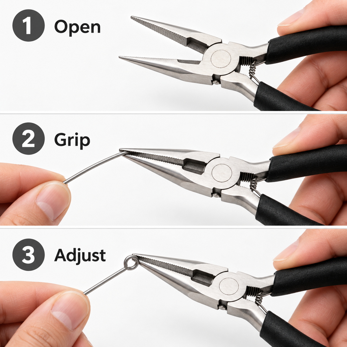 Flexnows Long Nose Pliers with Comfortable Grip for Detail Repair and DIY Tasks
