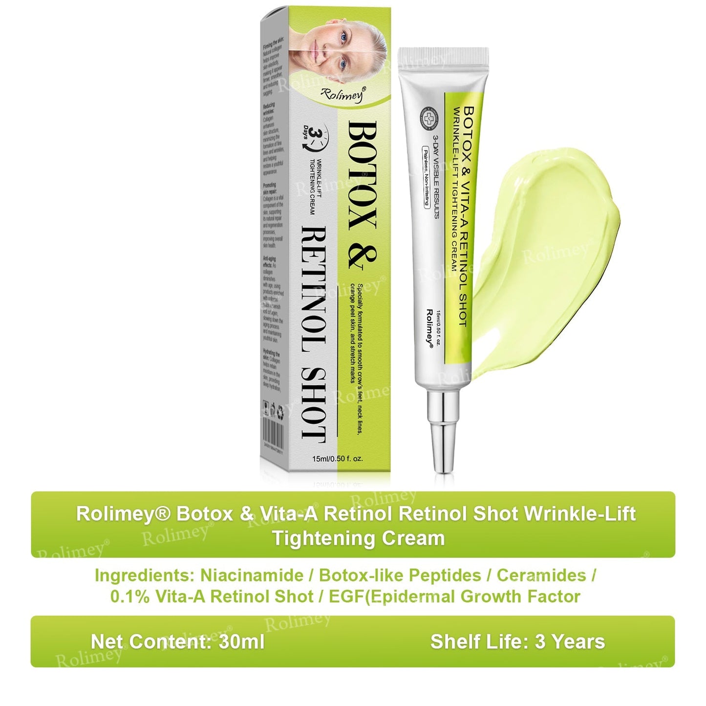 Made and shipped from the USA 💫Rolimey® Botox & Vita-A Retinol Shot Wrinkle-Lift Tightening cream - Last Day Promotion 70% OFF