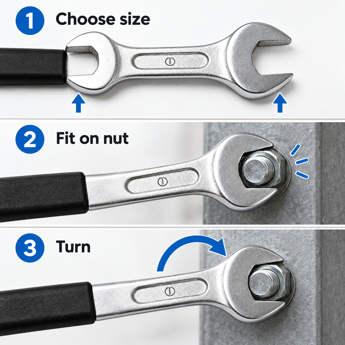 Flexnows Double End Open-End Wrench with Comfortable Grip for Everyday Repair and Maintenance Tasks