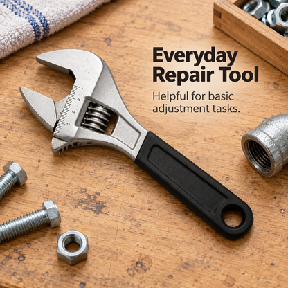 Flexnows Adjustable Wrench with Comfortable Grip for Everyday Repair and Maintenance Tasks
