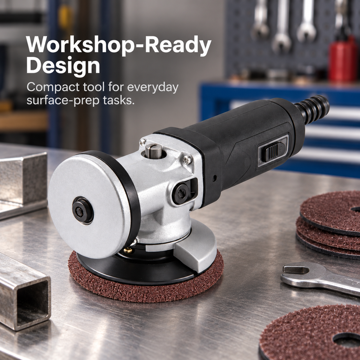 Flexnows Pneumatic Angle Grinder with Compact Design for Workshop Surface Preparation Tasks