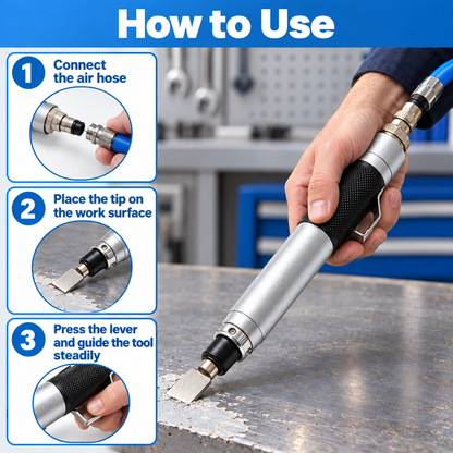 Flexnows Pneumatic Air Scraper with Compact Design for Workshop Surface Preparation and Cleanup Tasks