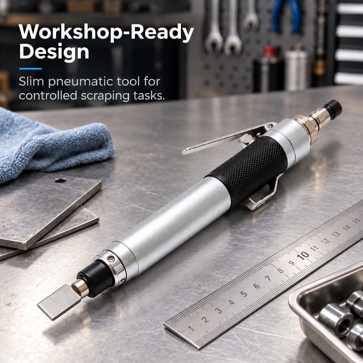 Flexnows Pneumatic Air Scraper with Compact Design for Workshop Surface Preparation and Cleanup Tasks