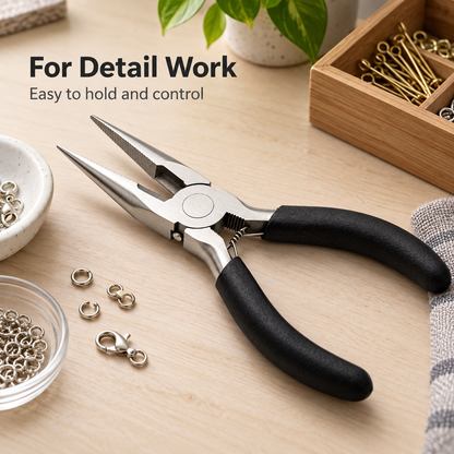 Flexnows Long Nose Pliers with Comfortable Grip for Detail Repair and DIY Tasks