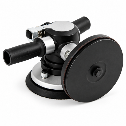 Flexnows Pneumatic Dual Handle Disc Sander with Air-Powered Design for Workshop Surface Preparation