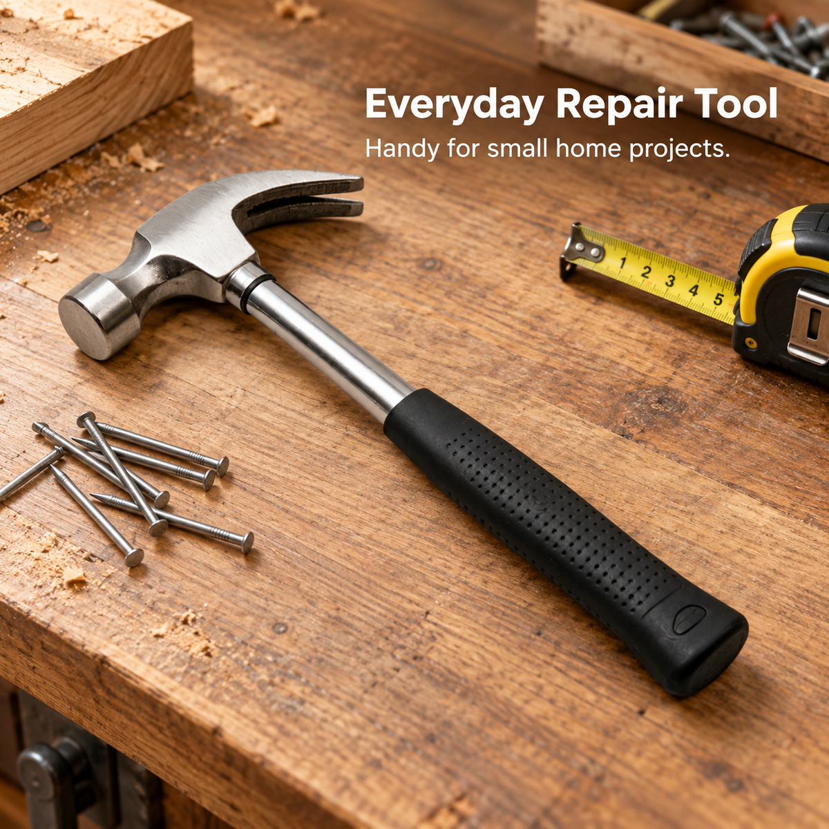 Flexnows Claw Hammer with Comfortable Grip for Everyday Repair and DIY Projects