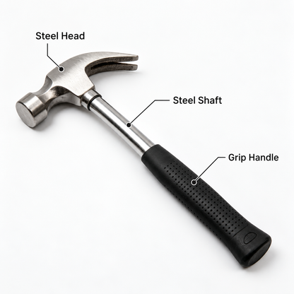 Flexnows Claw Hammer with Comfortable Grip for Everyday Repair and DIY Projects