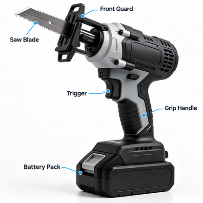 Flexnows Cordless Reciprocating Saw with Rechargeable Battery and Quick Blade Access