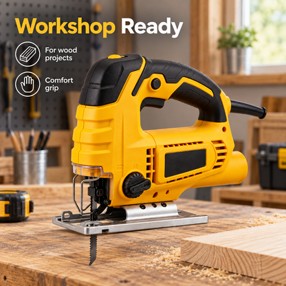 Flexnows Corded Jigsaw with Comfortable Grip and Stable Metal Base
