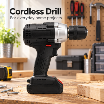 Flexnows Cordless Drill Driver with Rechargeable Battery and Quick Bit Change