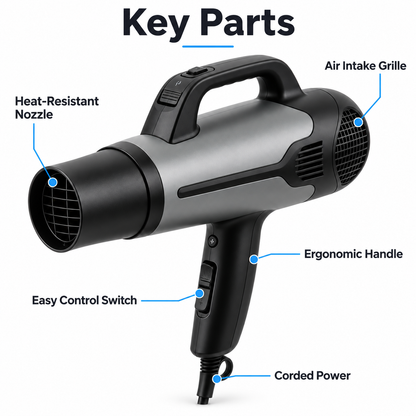 Flexnows Portable Handheld Air Blower with Adjustable Settings for Workshop and Everyday Tasks